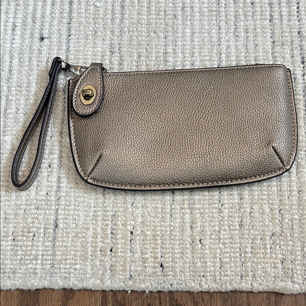 Metallic Wristlet Clutch